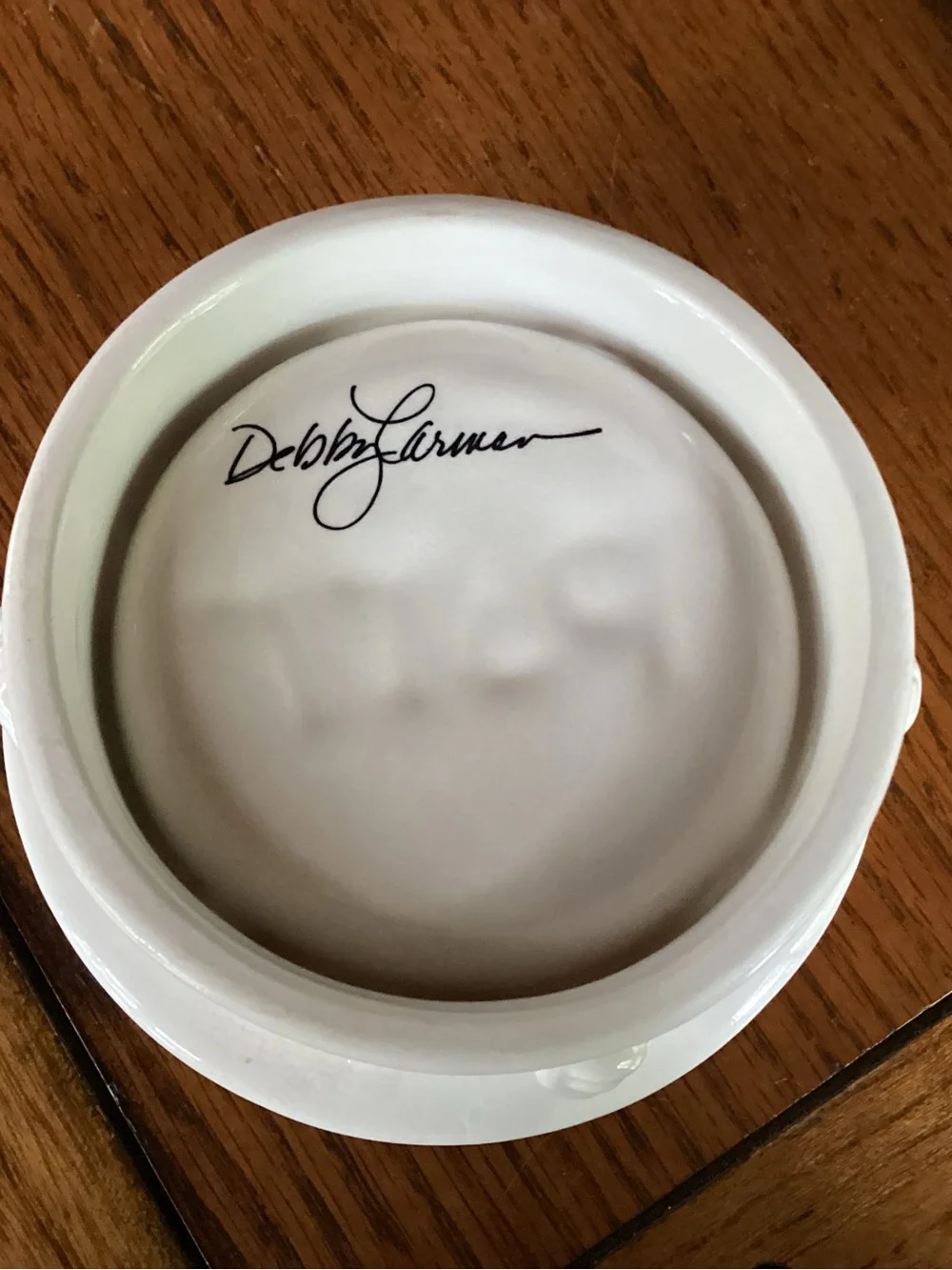 PURR CAT BOWL by DEBBY CARMAN WHITE CERAMIC